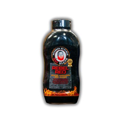Bearded Butchers Rebel Red BBQ Sauce 16.5 oz Mango & Habanero, Sweet & Spicy, Gluten Free, No MSG, Natural Ingredients, Perfect for Grilled Meat, Fries, Tacos, Chicken Wings, BBQ Sauce