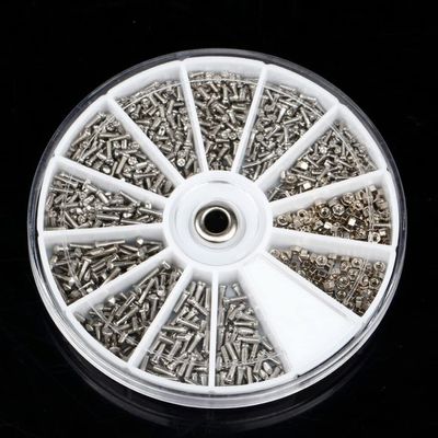 1000pcs Kinds of Stainless Steel Small Screws Nuts Assortment Kit Repair Part Tools for Watch Eye Glasses Clock