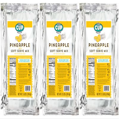 By The Cup Non-Dairy Pineapple Soft Serve Mix, Gluten Free, 5.5 lb Bag (Pack of 3)