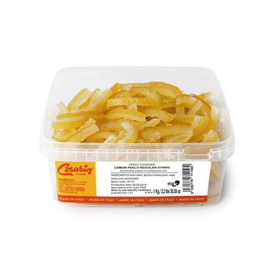 Cesarin S.P.A. - Candied Lemon Peel Strips, 2.2 Pounds - Premium Hand-Picked, Perfect for Garnishing Desserts