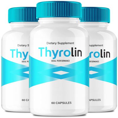 Thyrolin Thyroid Support Supplement Capsules - Maximum Strength, Thy Rolin All Natural Supports Overall Health and Wellness, Advanced Formula Reviews (3 Pack)