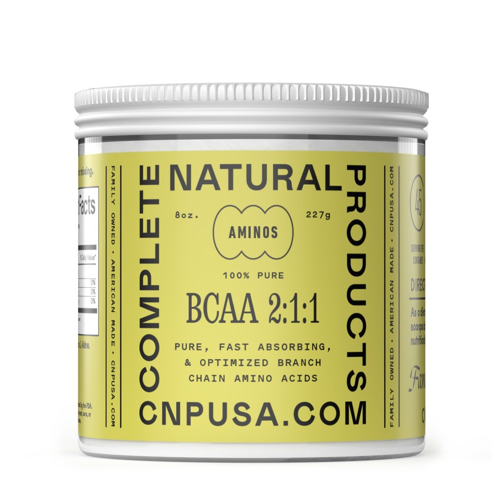 BCAA 2:1:1 Powder, 8 oz, Pure Amino Acids Supplement for Muscle Recovery, 45 Servings