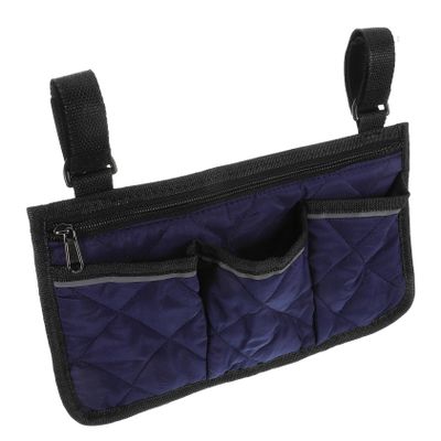 SKISUNO Wheelchair Side Bag with Spacious Pockets Armrest Organizer Pouch for Daily Use Heavy-Duty Storage for Wheelchairs and Walkers