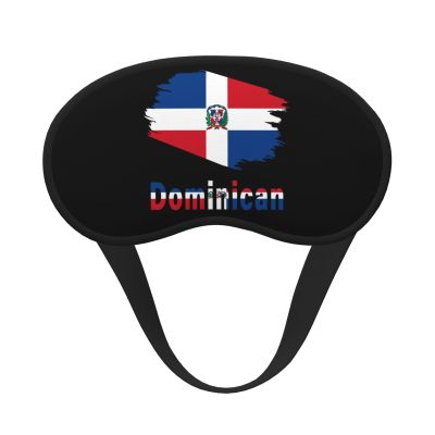 Funny Text Dominican-Republic Flag Sleep Mask for Men Women Soft Skin-Friendly Eye Cover Airplane Travel Essentials Night Sleeping