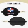 Funny Text Dominican-Republic Flag Sleep Mask for Men Women Soft Skin-Friendly Eye Cover Airplane Travel Essentials Night Sleeping view 2