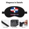 Funny Text Dominican-Republic Flag Sleep Mask for Men Women Soft Skin-Friendly Eye Cover Airplane Travel Essentials Night Sleeping view 3