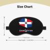 Funny Text Dominican-Republic Flag Sleep Mask for Men Women Soft Skin-Friendly Eye Cover Airplane Travel Essentials Night Sleeping view 4