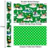 Yarcony Dog Christmas Wrapping Paper Roll, Green Wrapping Paper, Reversible Elegant Skiing Puppy and Polka Dot Design Kid Christmas Gift Wrap Paper for Winter Holiday, Dog Lover (17 Inch X 33 Feet) view 3