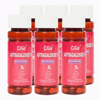 CAW Max Absorption Astragaloside IV 98% 50mg 180 Capsules | Immune Support | Anti-Aging Supplement | 50mg 30 Enteric-Coated Vegetarian Capsules 6 Bottles