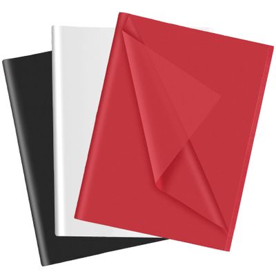 30 Sheets Black White Red Tissue Paper for Gift Bags, Tissue Paper Wrap Bulk for Decoration Weddings Birthday DIY Project Christmas Gift Wrapping Crafts Decor, 14 X 20 Inches
