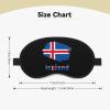 Funny Text Iceland Flag Sleep Mask for Men Women Soft Skin-Friendly Eye Cover Airplane Travel Essentials Night Sleeping view 4