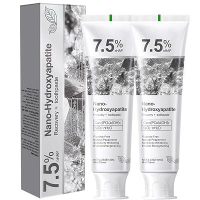 2pcs 7.5% Hydroxyapatite Toothpaste for Advanced Enamel Protection, Gentle and Effective Formula, Fresh Breath, Deep Cleaning Care Toothpaste, Suitable for Sensitive Teeth