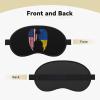 America Flag Wing Ukraine Flag Sleep Mask for Men Women Soft Skin-Friendly Eye Cover Airplane Travel Essentials Night Sleeping view 2