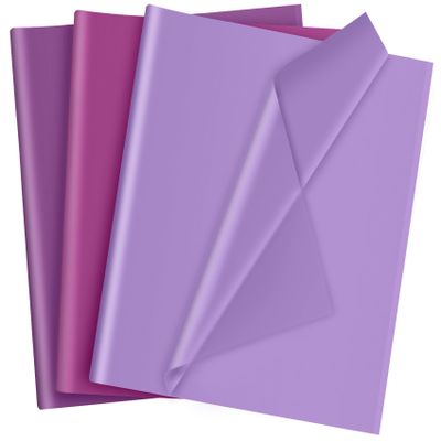 30 Sheets Purple Tissue Paper for Packaging Gift Bags Decoration, Gift Wrap Tissue Paper Bulk Sheets for Weddings Birthday DIY Project Birthday Wedding Halloween Christmas Gift Wrapping Crafts Decor