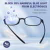 AQWANO 4 Pack Blue Light Blocking Reading Glasses for Men Women, Half Lens Computer Readers, Durable Lightweight TR90 Flexible Frame Eyeglasses Anti Eyestrain (1.25) view 4