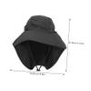 EUVAROMEX Outdoor Sun Hat Sun Protection Hat Tennis Hats Visor Hat Summer Hats Sun Hats Fishing Trucker Cap Surf Hat with Net Golf Sun Hat Baseball Cap Tan Sunscreen Hat Caps Polyester Black/1167 view 2