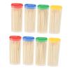 Alipis 24-Piece Bamboo Toothpicks Set Double-Pointed Food Picks Portable Toothpick Holder for Parties Travel and Everyday Use view 1