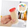 Alipis 24-Piece Bamboo Toothpicks Set Double-Pointed Food Picks Portable Toothpick Holder for Parties Travel and Everyday Use view 3