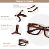 ZESAKER Oversized Square Reading Glasses for Women, Blue light Blocking Computer Readers, Fashion Spring Hinge Readers for Women (Champagne+ Brown Tortoise,2.0) view 2