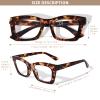 ZESAKER Oversized Square Reading Glasses for Women, Blue light Blocking Computer Readers, Fashion Spring Hinge Readers for Women (Champagne+ Brown Tortoise,2.0) view 4