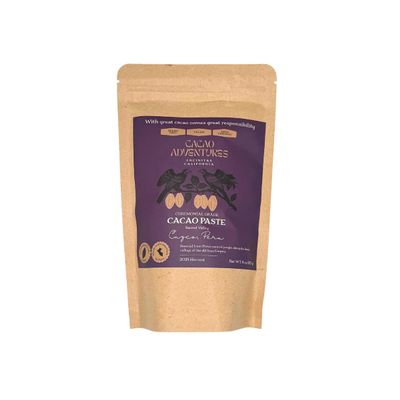 Cacao Adventures Ceremonial Cacao | Sacred Valley Peru 100% Pure Raw |Dairy Free & Vegan | Unsweetened | Ethically sourced and sustainably grown | Ceremony | Cusco Chuncho, 8 oz