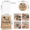 100Pcs Graduation Candy Cookie Treat Bags, Sweet Endings to New Beginnings of 2025 Clear Grad Cellophane Treat Bags Graduations Stickers and Kraft Paper Sign view 2