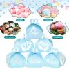 Humyoun 30 Pcs Baby Shower Thank You Gift Box Footprint Small Candy Treat Boxes Heart Favor Bags with White Gold Foil Printed for Guest Baby Shower Gifts Neutral Gender Reveal Favors(Blue) view 4