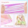 Aubeco 50Pcs Iridescent Cellophane Treat Bags with Ties, 6x9 Inch Holographic Plastic Goodie Baggies for Party Favors, Candy, Cookies Packing, Gift Wrapping view 4
