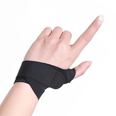 AFPSDLFJDLS 1PCS Adjustable Wrist Splint Brace Thumb Support Stabilizer Finger Protector Injury Aid Tool Care Bace Support(Right Hand,L)