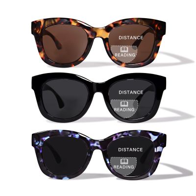 ZESAKER Oversized Bifocal Reading Sunglasses for Women Men UV400 Protection Stylish Outdoor Bifocal Readers Sunglasses (Bifocal Lens- Mixed Colors, 1.5)