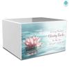 GetUrns Heritage Adult White Cremation Urn Box For Human Ashes I Lotus Custom Printing Wooden Urns for Male and Female I 213lbs view 2