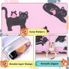 Likesing Tampon Holder for Purse, Canvas Period Bag Sanitary Napkin Storage Bag for Girls Womens, Portable Feminine Emergency Pad Period Pouch(Kitten Grass) view 4