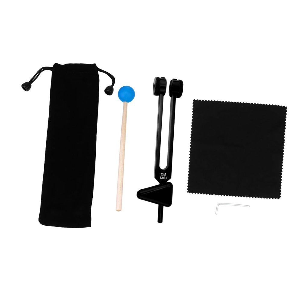 Frequency Healing Devices Yoga Healing Tuning Fork Kit Storage Bag Mallet Random Color