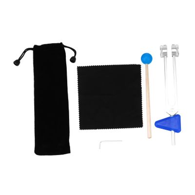 Toyvian 1set Om Tuning Fork Healing for Yoga and Meditation Therapy Tools Cloth Bag and Drumstick for Sound Healing and Relief