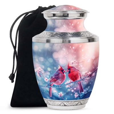 KARYLIZ Cardinal Urn - Urns for Ashes Mom & Dad - Cremation Urns for Human Ashes - Large Funeral Urn for Adult Ashes Male & Female - Decorative Memorial for Ashes for Women & Men (10 Inch)