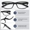 resjok 3Pairs Reading Glasses Men - Blue Light Blocking Square Readers for Men with Spring Hinge Anti Eyestrain Eyeglasses (Black, 1.5x) view 3