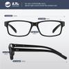 resjok 3Pairs Reading Glasses Men - Blue Light Blocking Square Readers for Men with Spring Hinge Anti Eyestrain Eyeglasses (Black, 1.5x) view 4