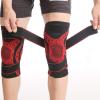 QANYEGN 2Pcs Elastic Knee Compression Sleeve Breathable Sports Knee Brace for Men and Women Basketball Running (L) view 3