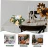 CORHAD Artificial Plant Wreath Candle Ring Wreath Faux Flower Garland Front Door Tea Light Ring view 4