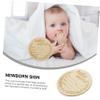 Abaodam Adorable Newborn Birth Announcement Sign Round Wooden Sign for Photography Welcome Decor Safe and Skin-friendly Material view 3