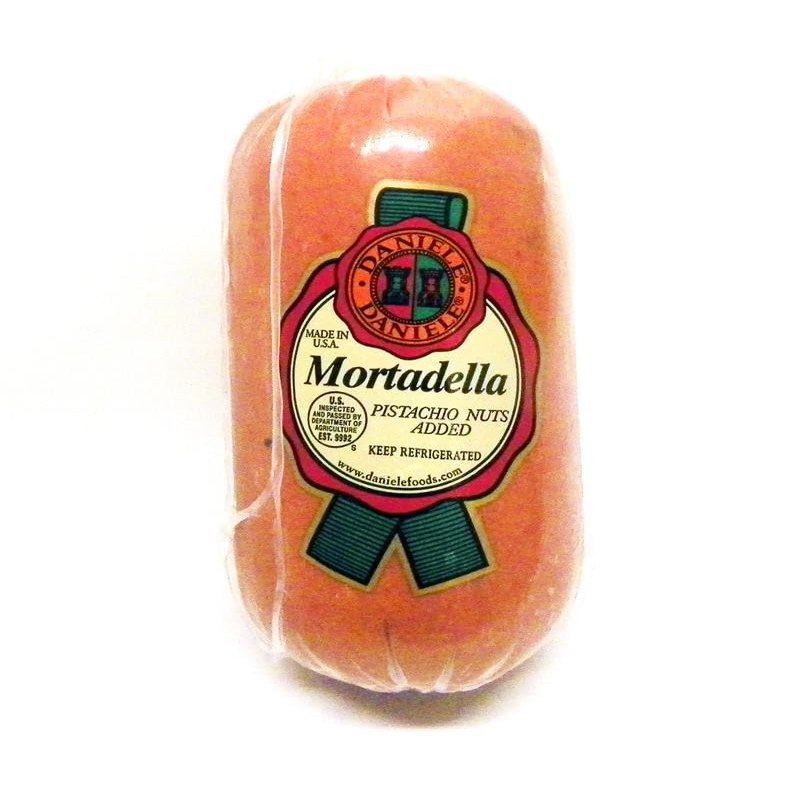 Daniele Italian Mortadella with Pistachios, Avg 15 lb, Authentic Bologna Luncheon Meat, Refrigerated