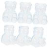 OFFSCH 6Pcs Clear Bear Shaped Candy Boxes Cute Plastic Containers for Shower Wedding and Birthday Party Favors Transparent Treat Boxes for Sweets view 1