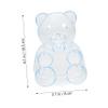 OFFSCH 6Pcs Clear Bear Shaped Candy Boxes Cute Plastic Containers for Shower Wedding and Birthday Party Favors Transparent Treat Boxes for Sweets view 2