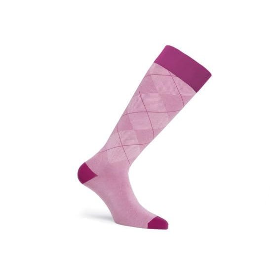 JOBST Style SoftFit Compression Socks Knee High 15-20 mmHg, Closed Toe, Large, Petite, Argyle Pink