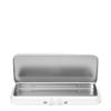 100 Pack Large Child Resistant Metal Tin Boxes with Hinged Silicone-Lined Lids Recyclable, Air Resistant, Secure Storage Containers (White) view 2