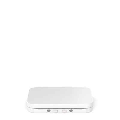 100 Pack Mini Child Resistant Metal Tin Boxes with Hinged Silicone-Lined Lids Recyclable, Air Resistant, Secure Storage Containers (White)