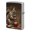 A Squirrel Eats Lighter Case Cover, Personalized Graffiti Lighter Sleeve, Double-Sided Vintage Metal Protector view 1