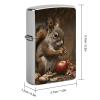 A Squirrel Eats Lighter Case Cover, Personalized Graffiti Lighter Sleeve, Double-Sided Vintage Metal Protector view 2
