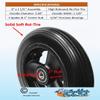 Set of 2 Front Wheelchair WhelsFor Most Popular Manual Wheelchairs. 5/16" Bearings Included. (6x1 1/4 Solid) view 3