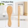 Molylove Baby Hair Brush with Wooden Handle and Comb Set for Newborns & Toddlers | Natural Soft Goat Bristles l Wood Comb l Rose Red Cradle Cap Brush | Ideal for Cradle Cap (3 Piece) view 3